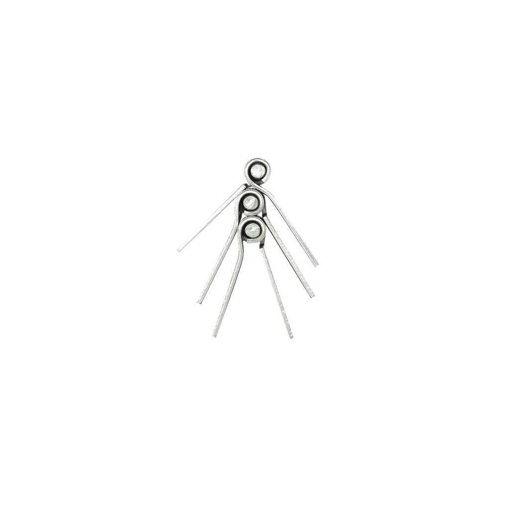 Bisagra induma 3.5"x3.5" 3pc con tornillo c14 niquelado