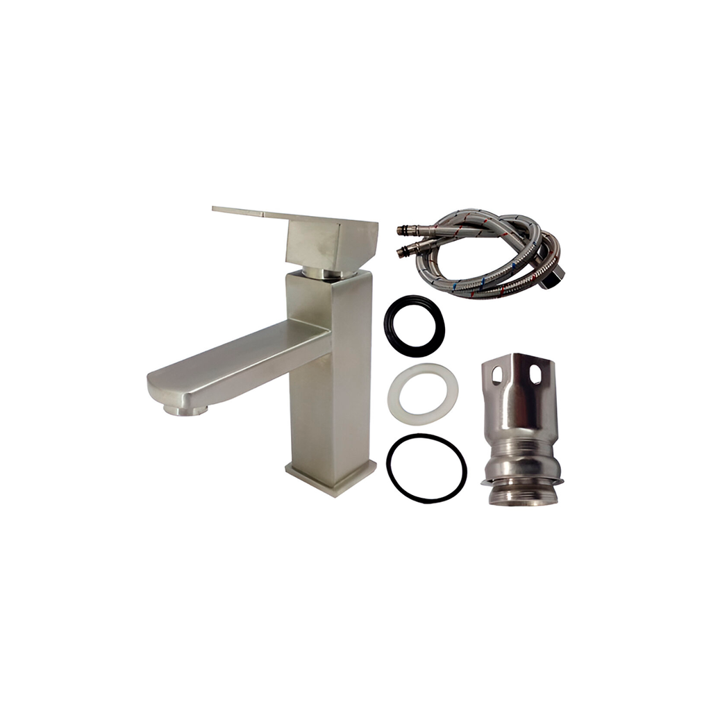 Llave lavabo 7" boxer con accesorios nt16201-7