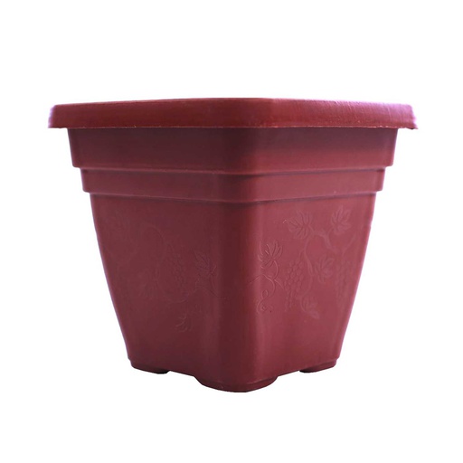 [35853] Macetera plastica cuadrada 19x18cm con base cl602185